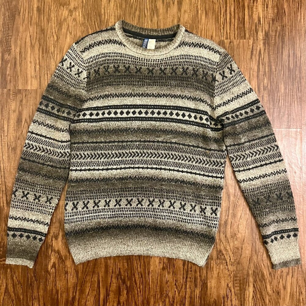 Gray/Black Divided Sweater